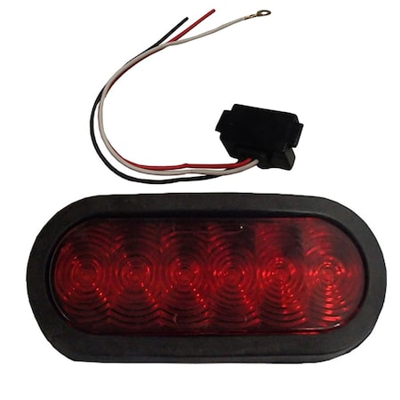 Aftermarket 6" Red Oval LED Light Kit ELJ50-0312